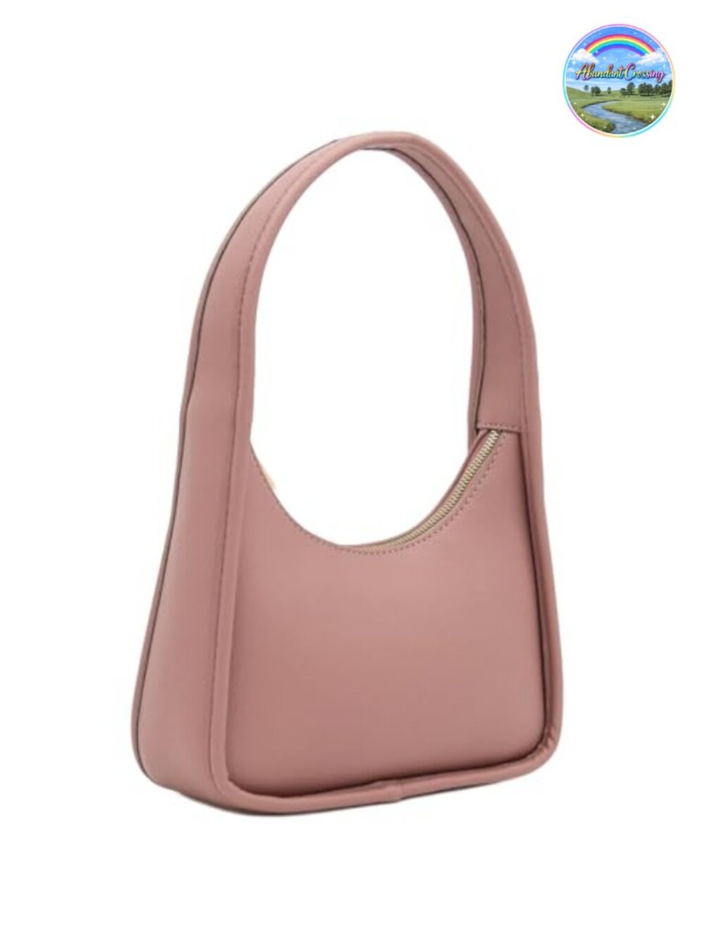 Faux Leather Small Minimalist Shoulder Bag Top Handle Handbag